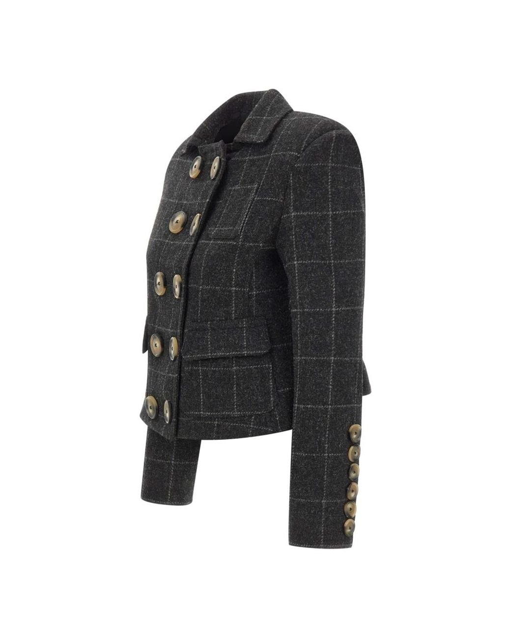 VAQUERA Black Double-Breasted Coats