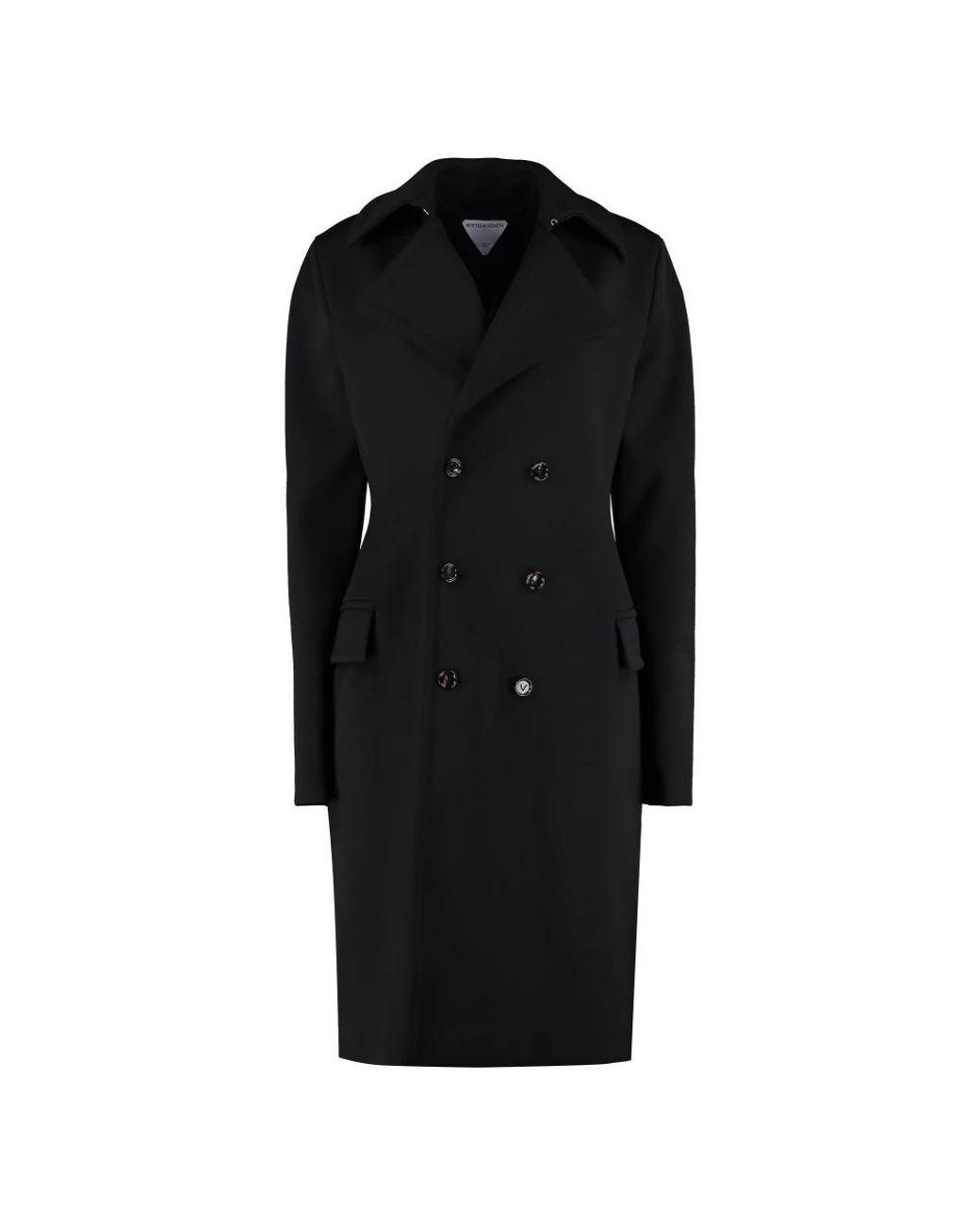 Bottega Veneta Black Double-Breasted Coats