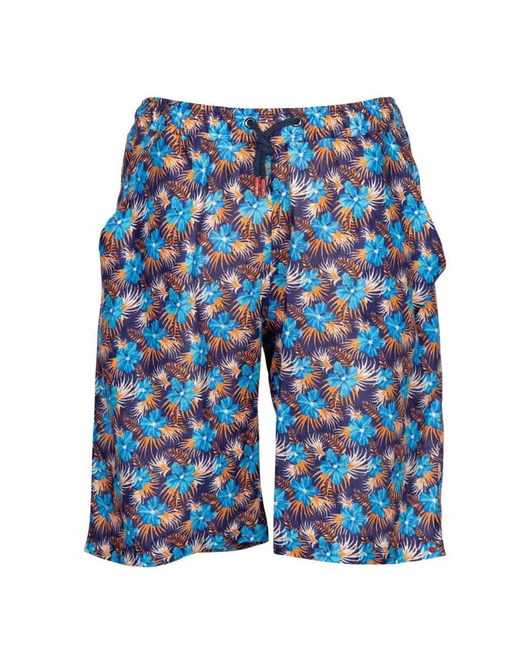 Kiton Korte Broek in het Blue voor heren