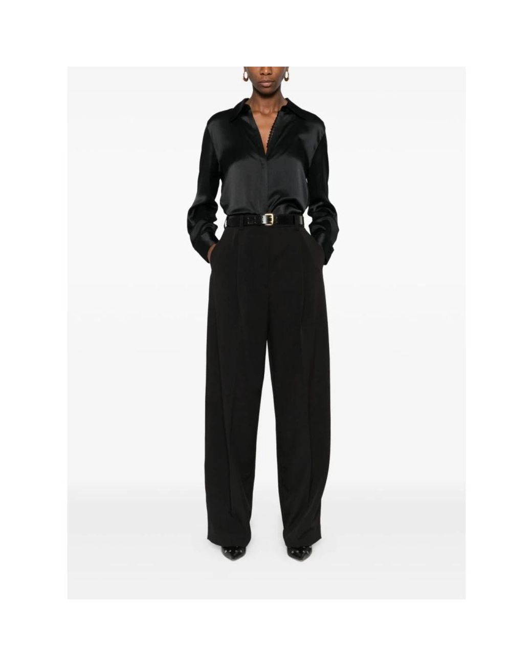 Thelatest Black Wide Trousers