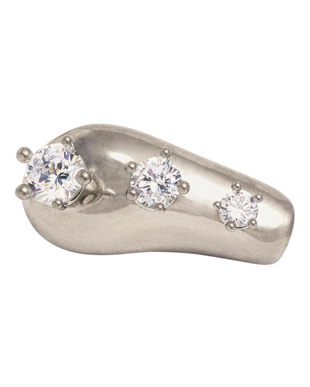 Panconesi Diamanti Oor Cuffs in het Gray