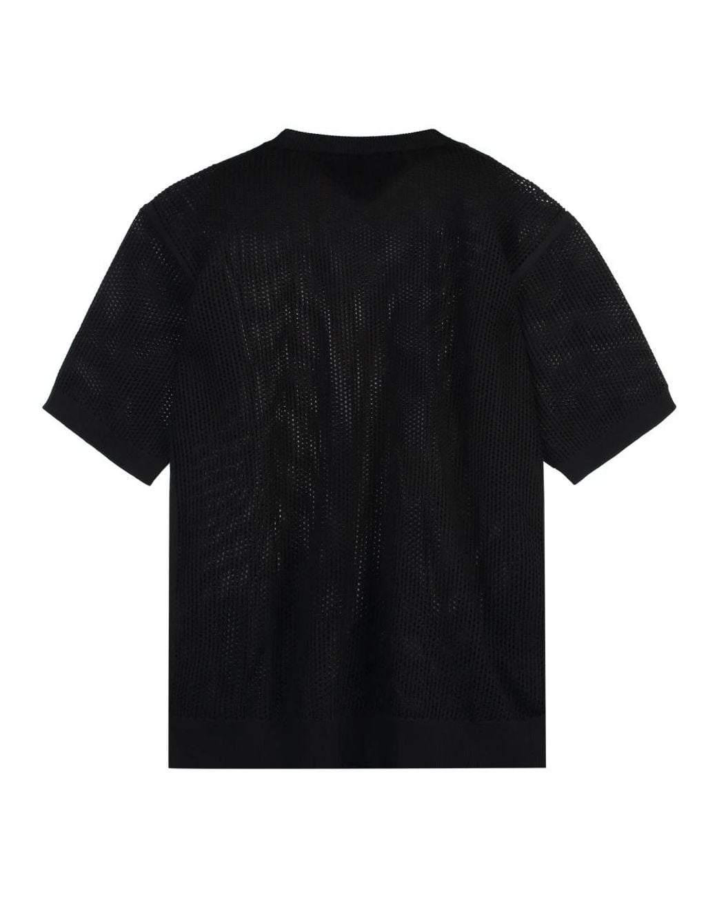Prada Black Round-Neck Knitwear for men