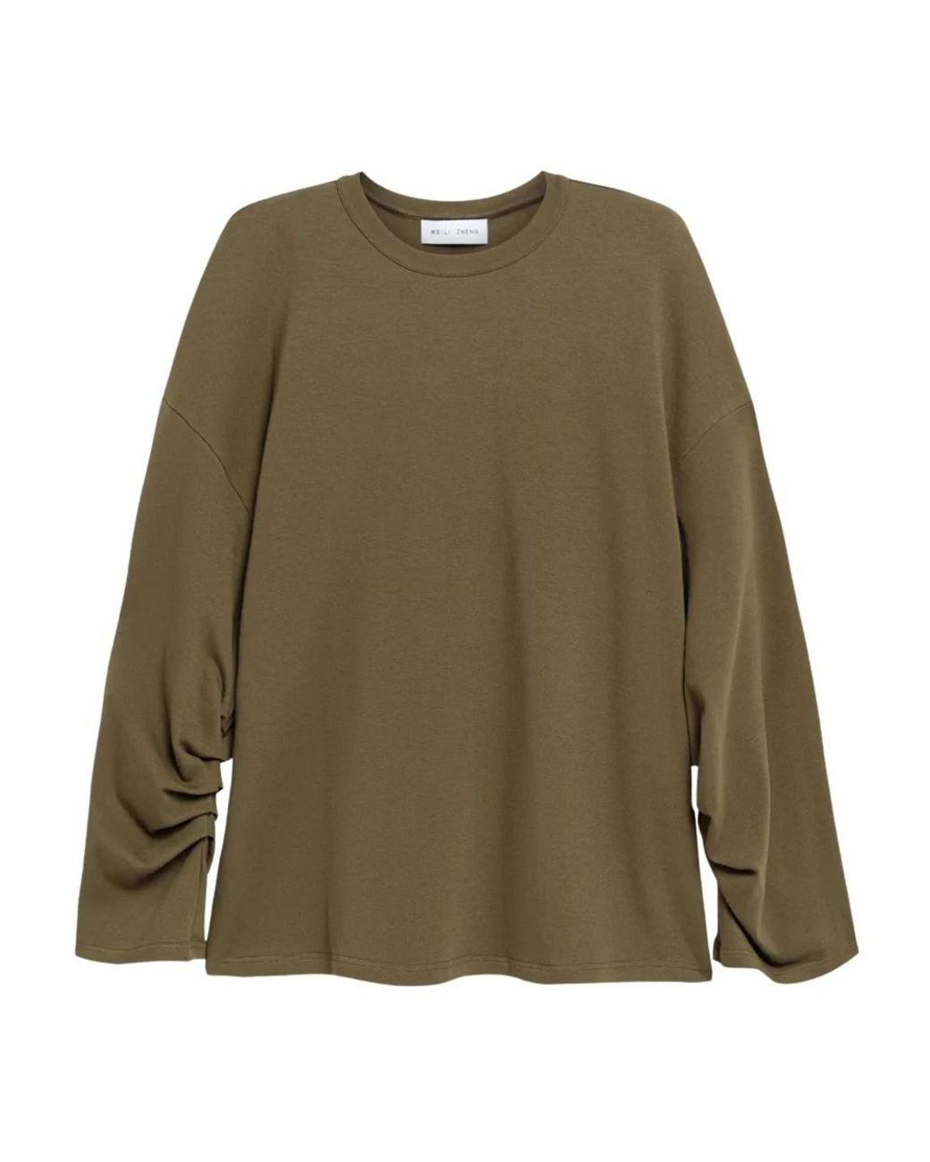 WEILI ZHENG Green Long Sleeve T-Shirts