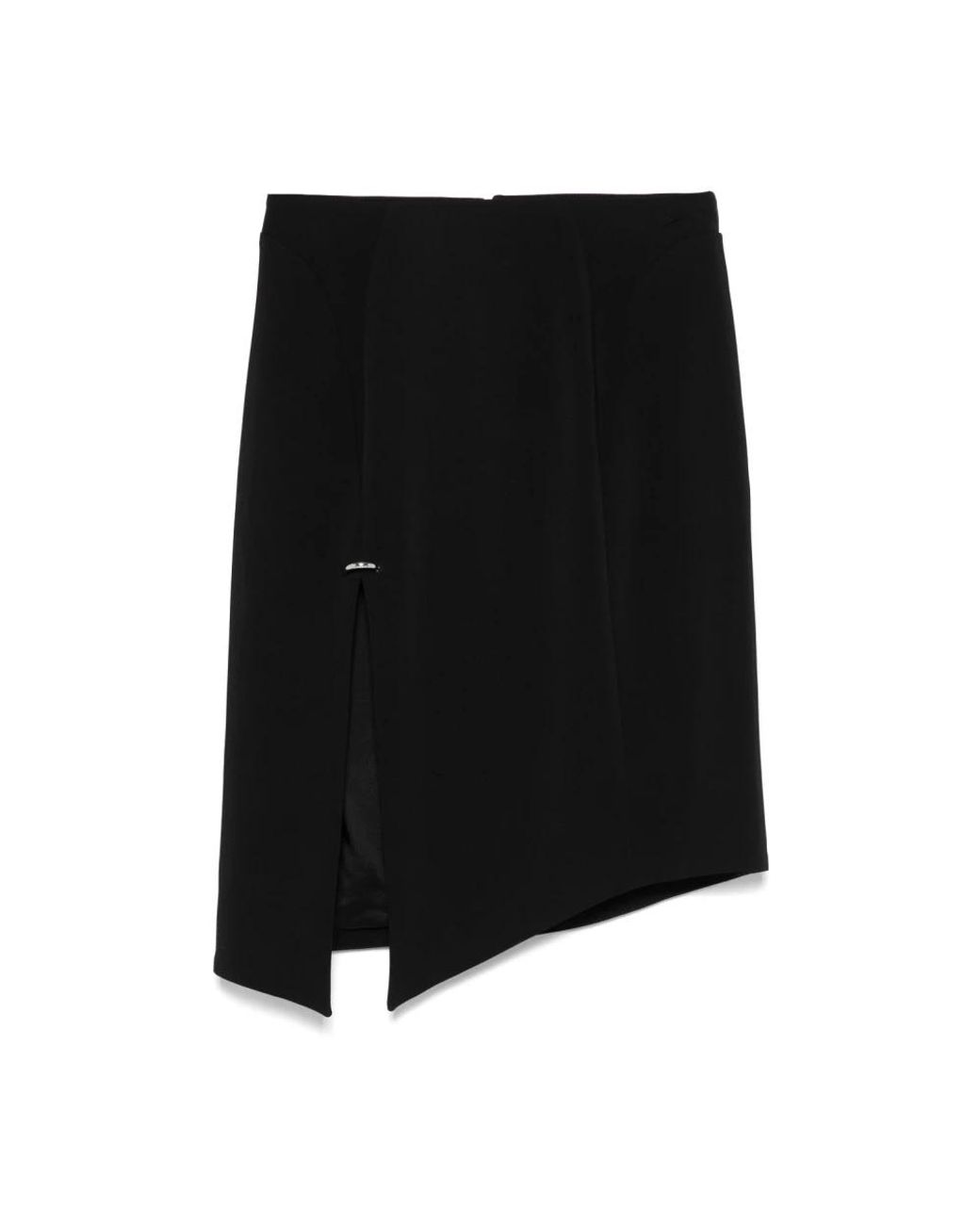 Mugler Rokken ,Zwart ,Asymmetrische Rok Met Piercings in het Black