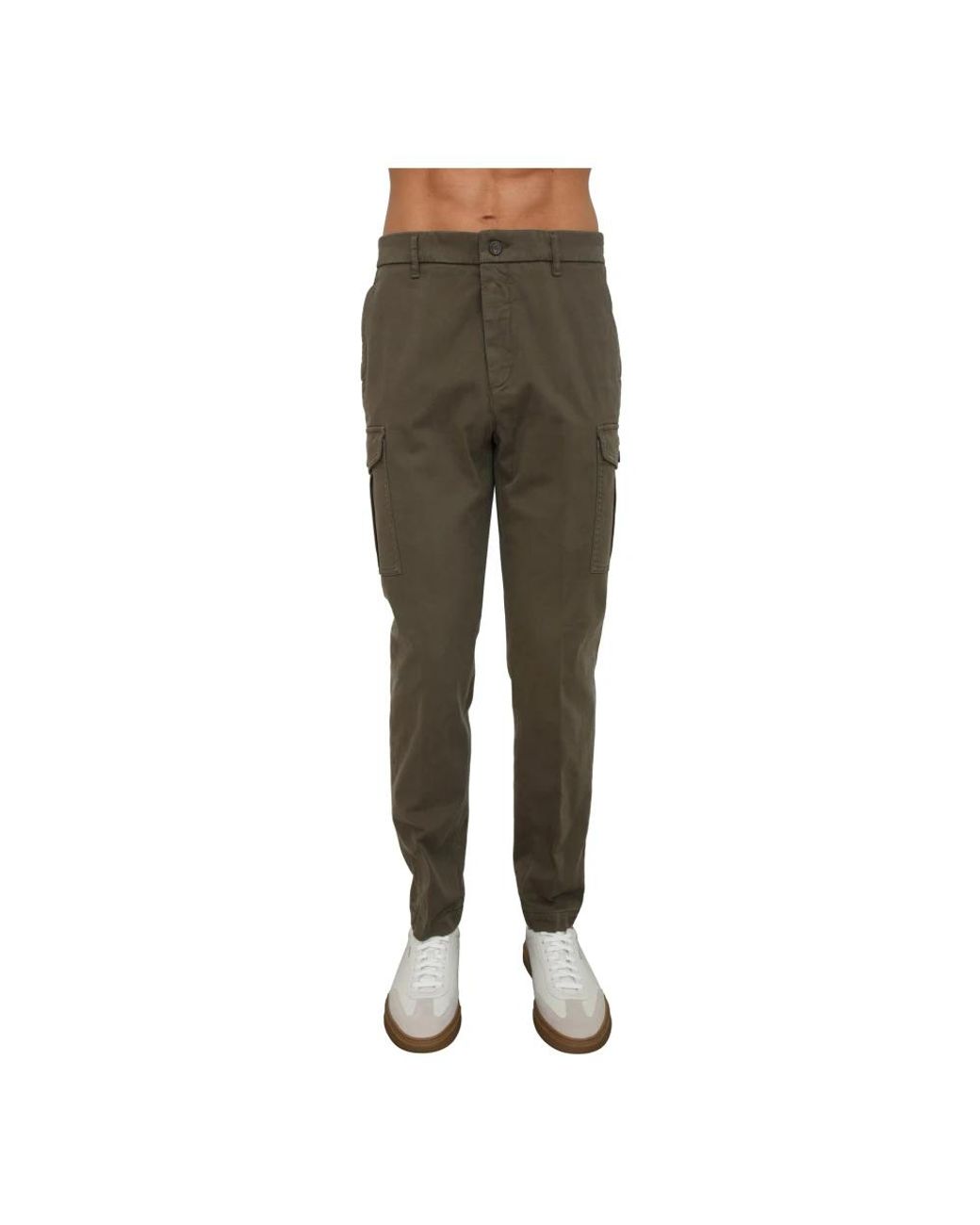Peserico Green Slim-Fit Trousers for men