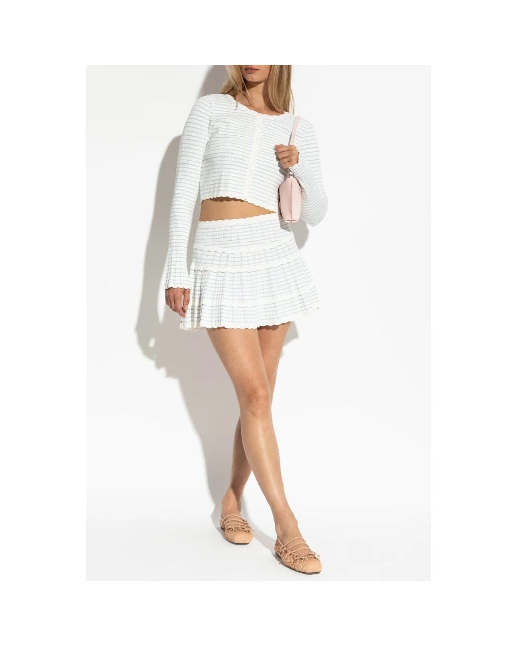 LoveShackFancy Truien & Vesten ,Wit ,Cardigan 'Media' in het White