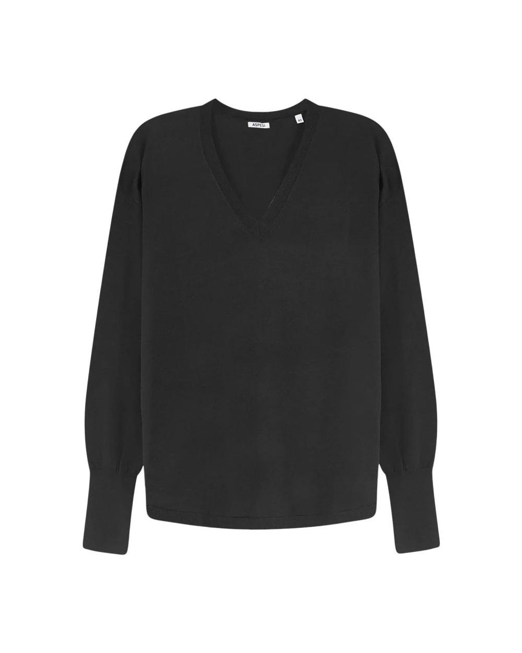 Aspesi Black Mod. 3259 Pullover Mit V-Ausschnitt