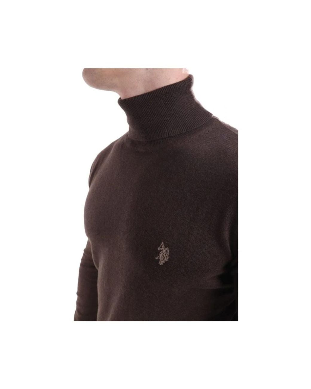 U.S. POLO ASSN. Brown Turtlenecks for men