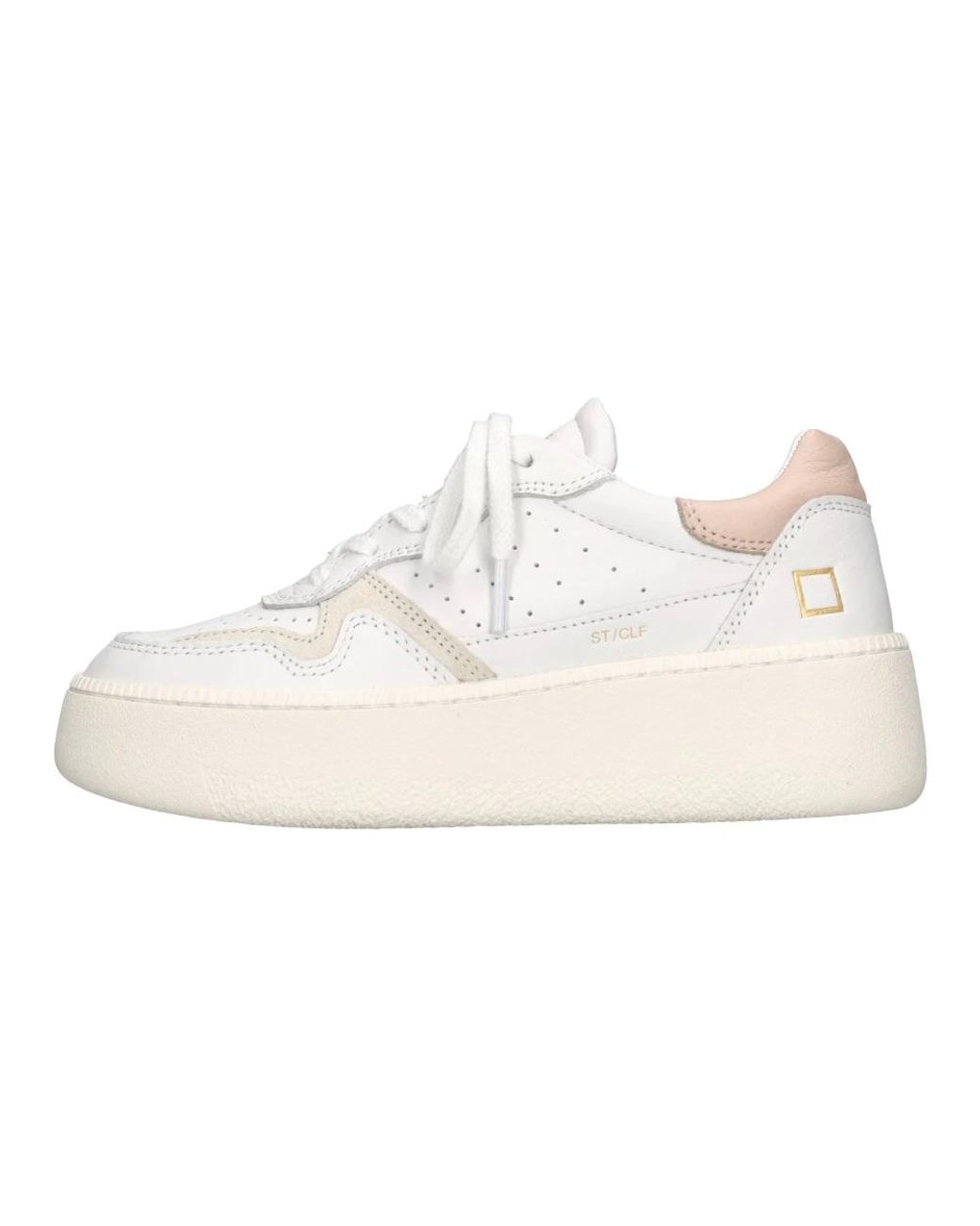 Date White Step Calf Sneakers