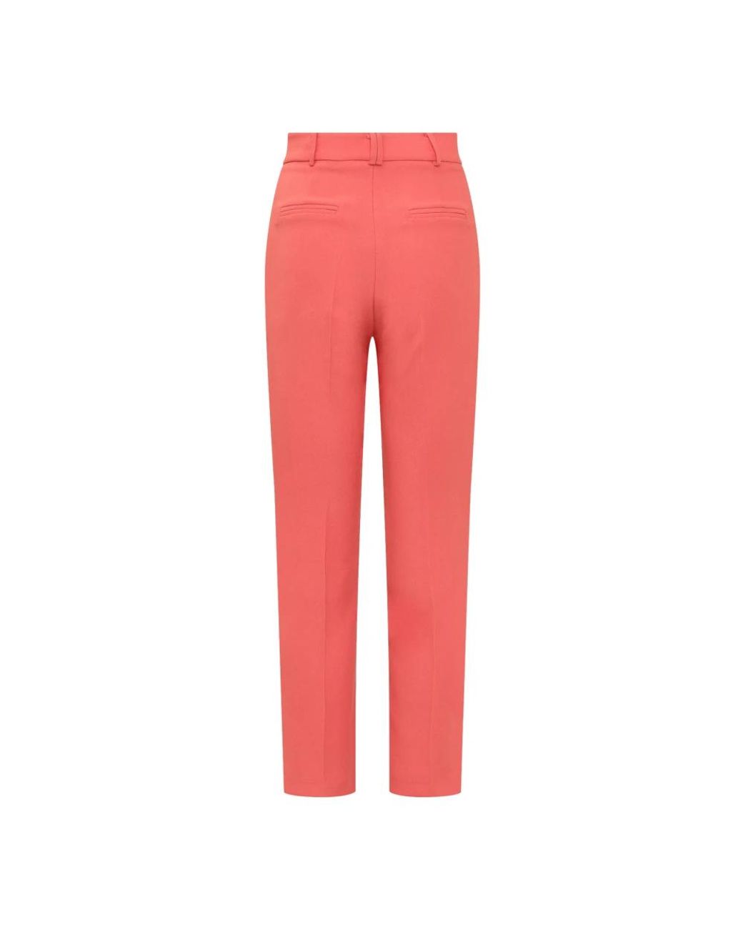 Straight Trousers HEBE STUDIO de color Red