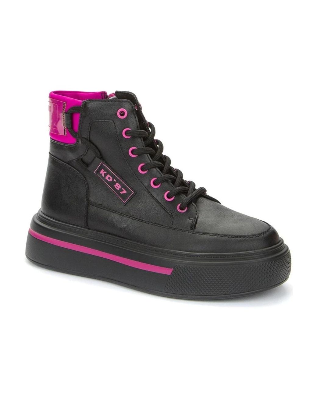 Keddo Black Lace-Up Boots