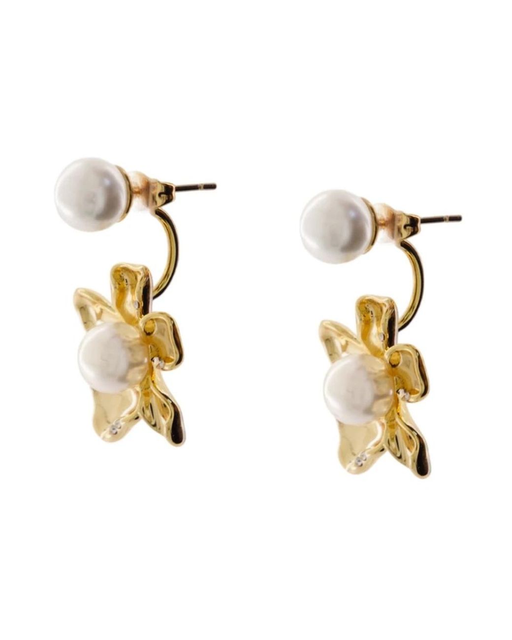 Self-Portrait Metallic Earrings