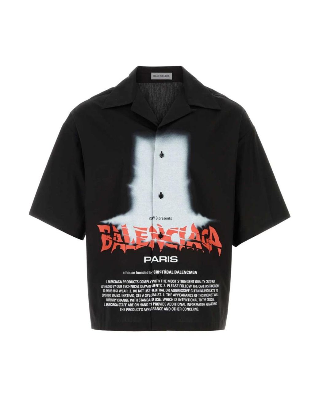 Balenciaga Black Short Sleeve Shirts for men