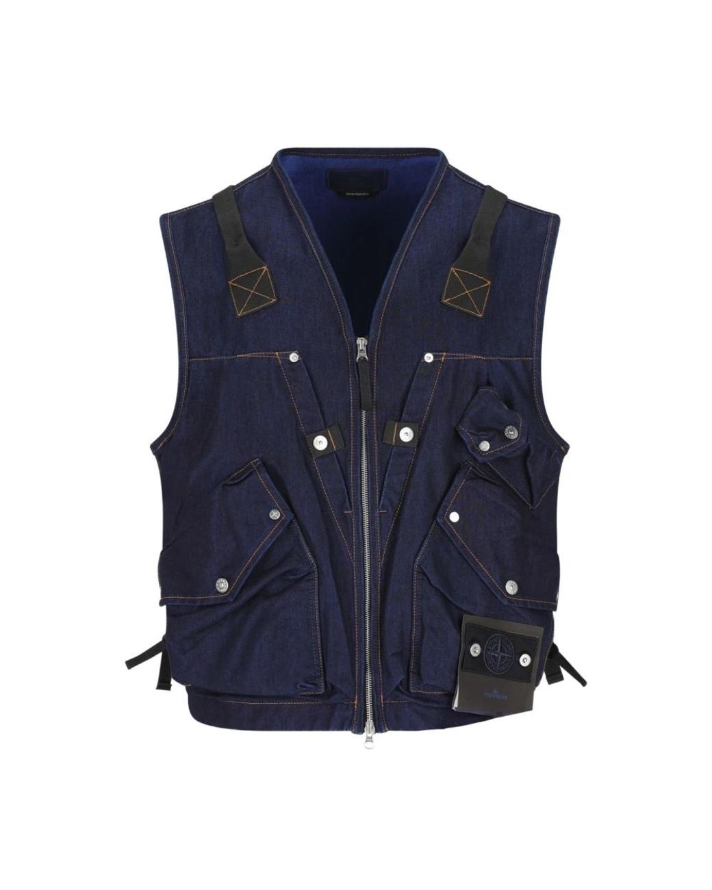 Stone Island Vests in het Blue voor heren