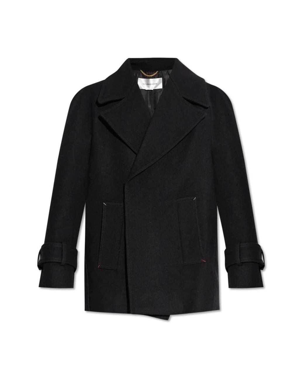 Victoria Beckham Black Double-Breasted Coats