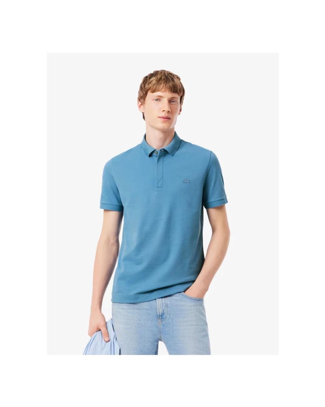 Lacoste Tops ,Blauw ,Katoen Paris Stretch Piqué Polo in het Blue voor heren