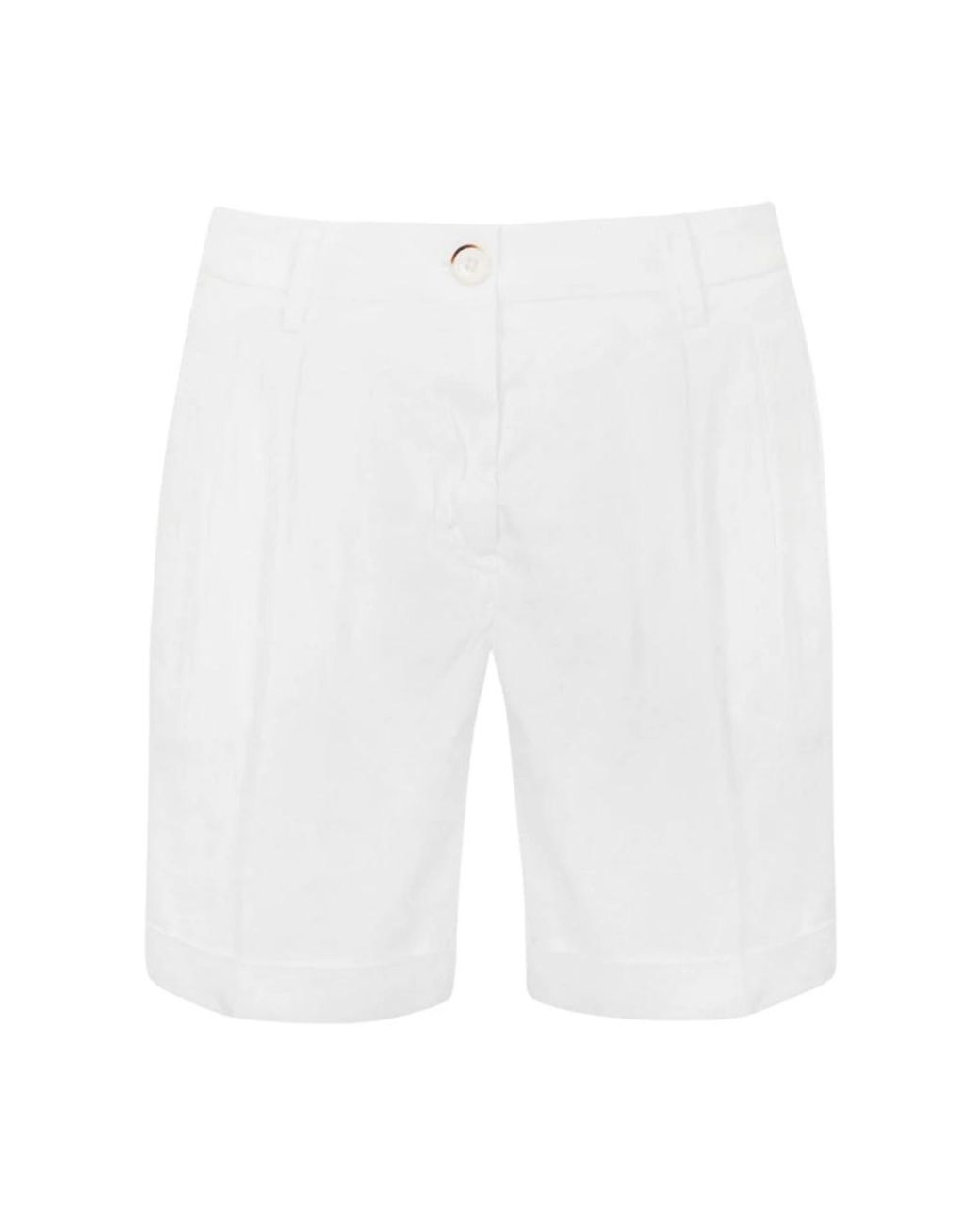 Re-hash White Casual Shorts