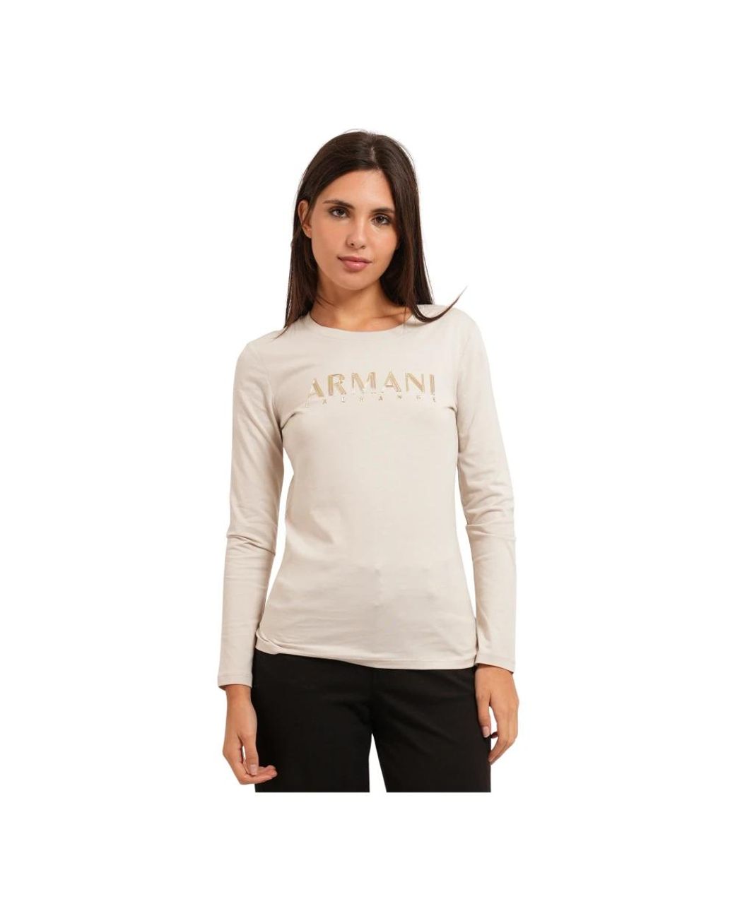 ARMANI EXCHANGE White Long Sleeve T-Shirts