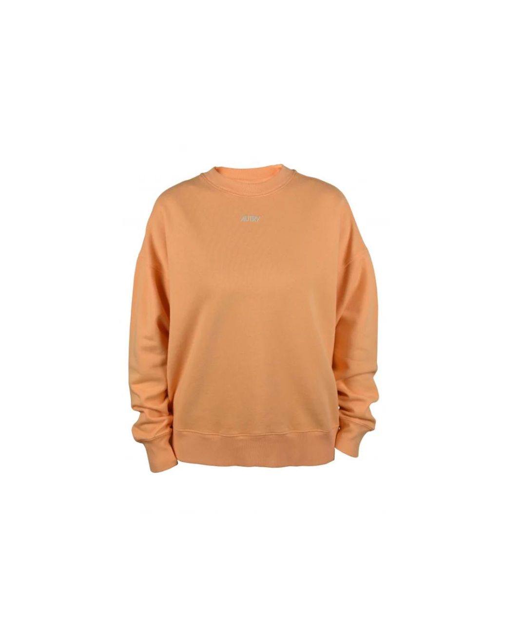 Autry Hoodies & Sweatvesten ,Oranje ,Katoen Sweatshirt Met Ronde Hals in het Natural
