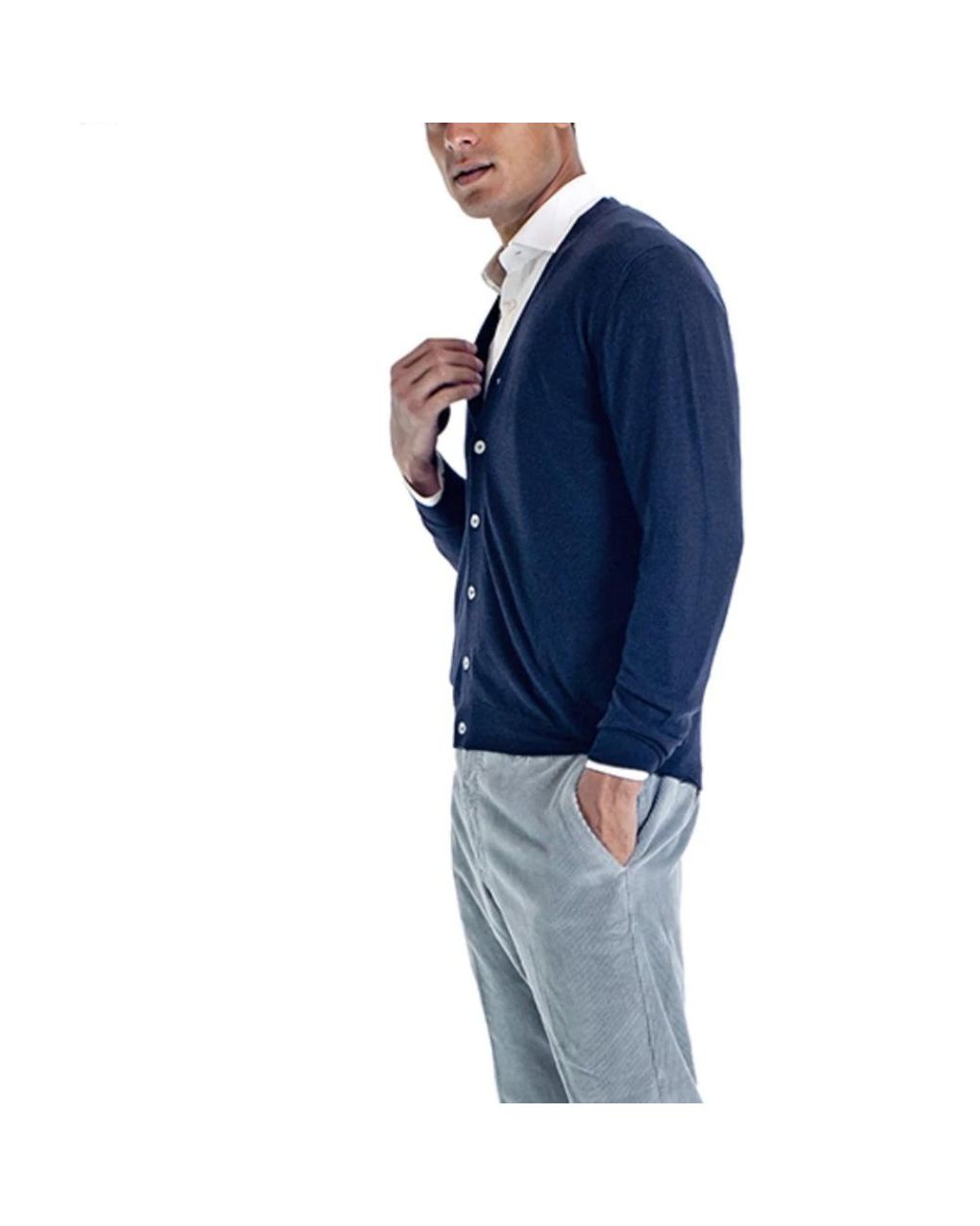 Fedeli Blue Cardigans for men