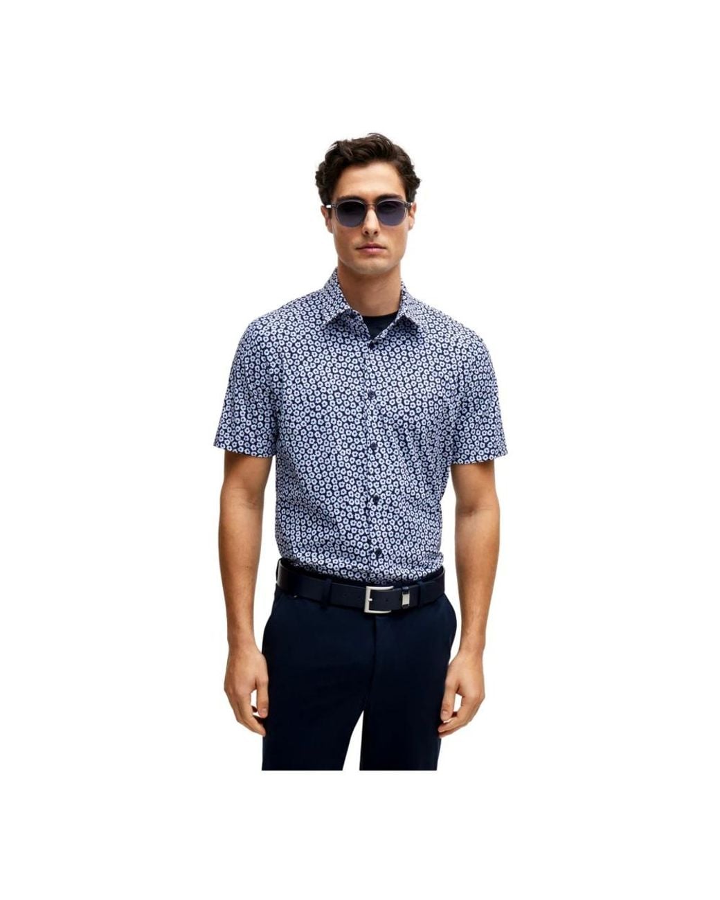HUGO Blue Short Sleeve Shirts for men