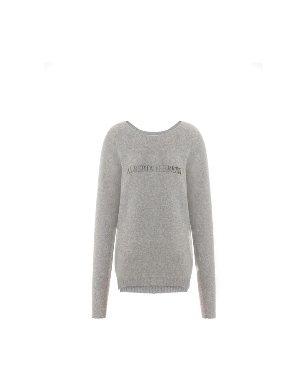 Alberta Ferretti Gray Cashmere Knitwear