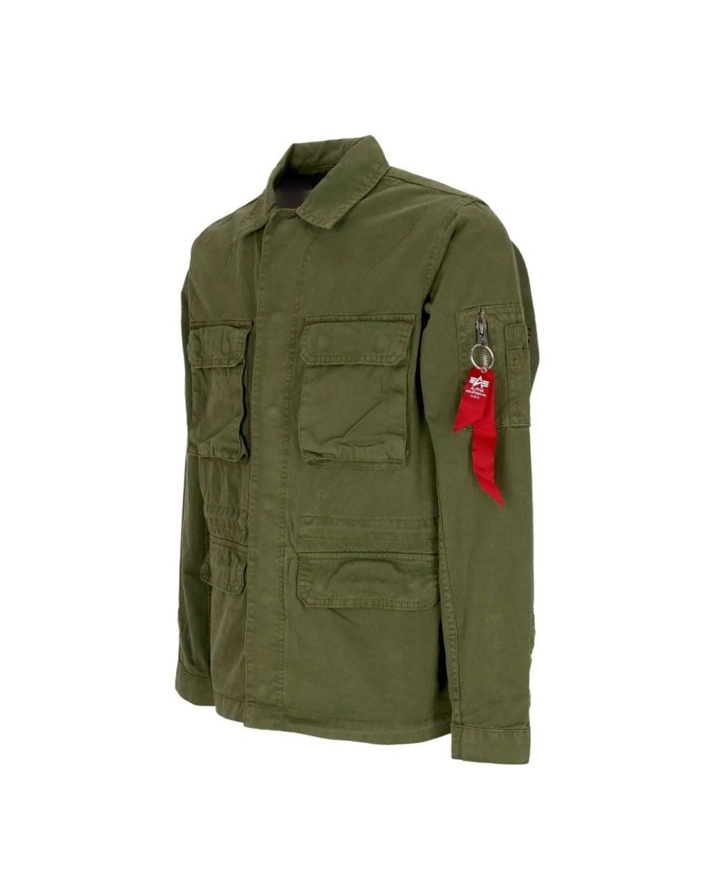 Alpha Industries Jassen ,Groen ,Katoen Lichtgewicht Werkjas Donker Olijf in het Green voor heren