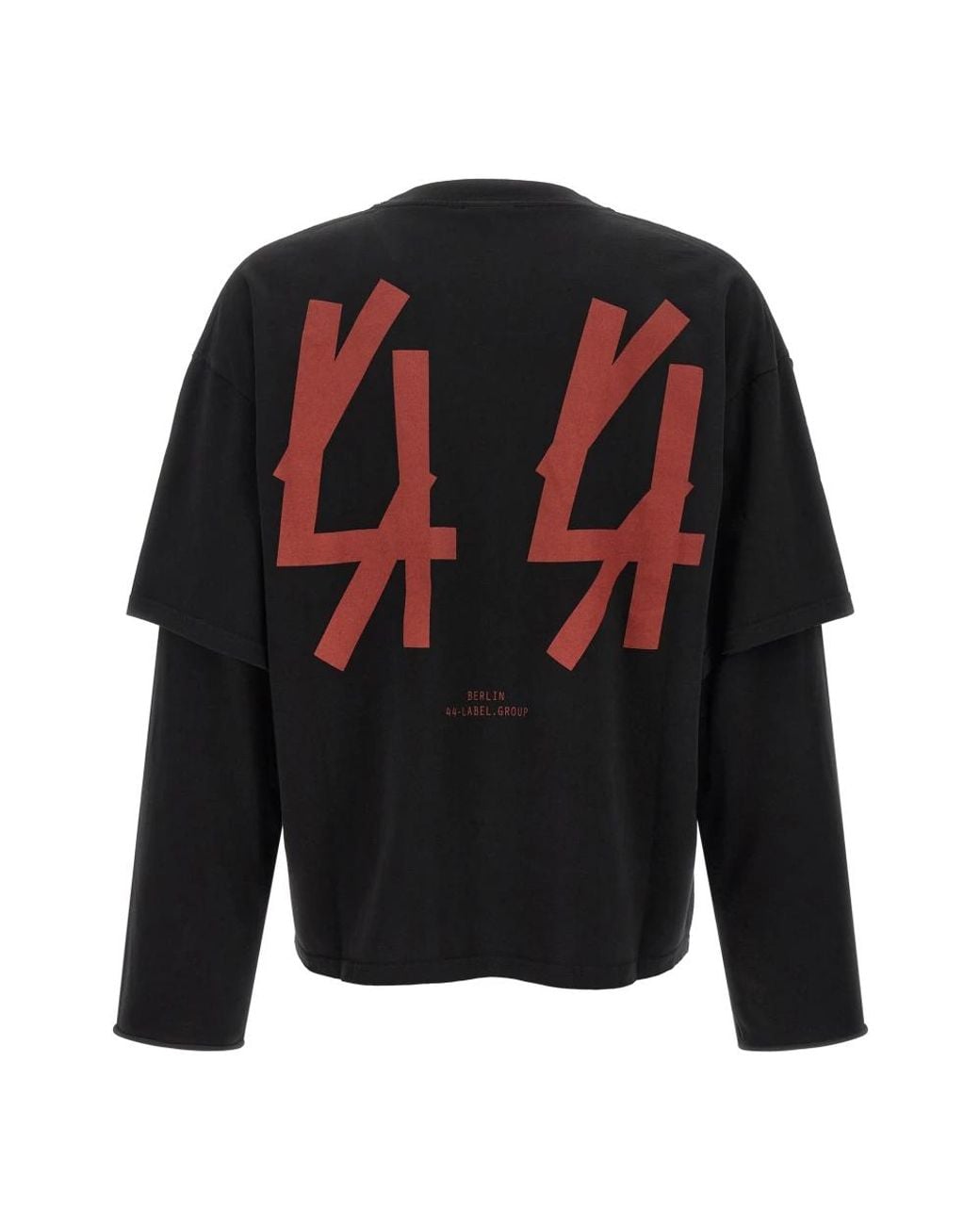 44 Label Group Black Long Sleeve T-Shirts for men