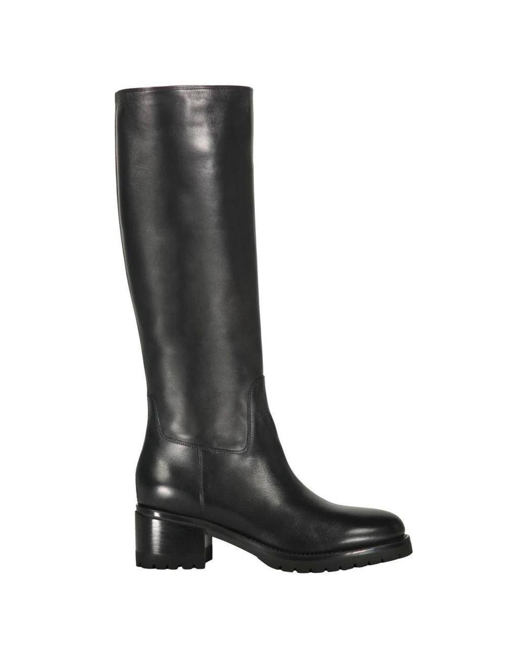 Santoni Black High Boots