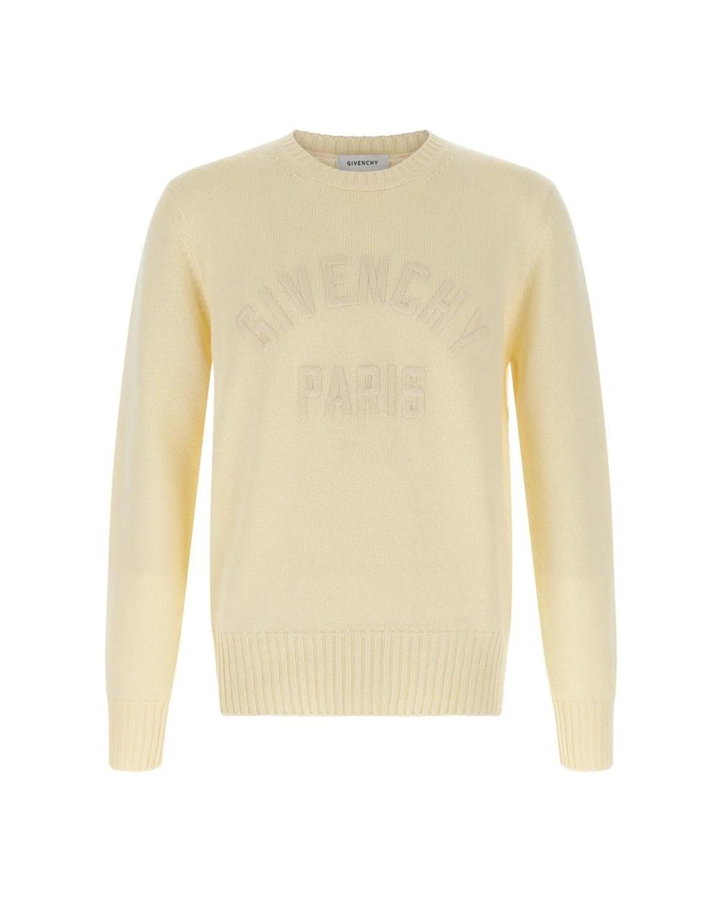 Givenchy Cotton Crewneck Sweater in het Natural voor heren