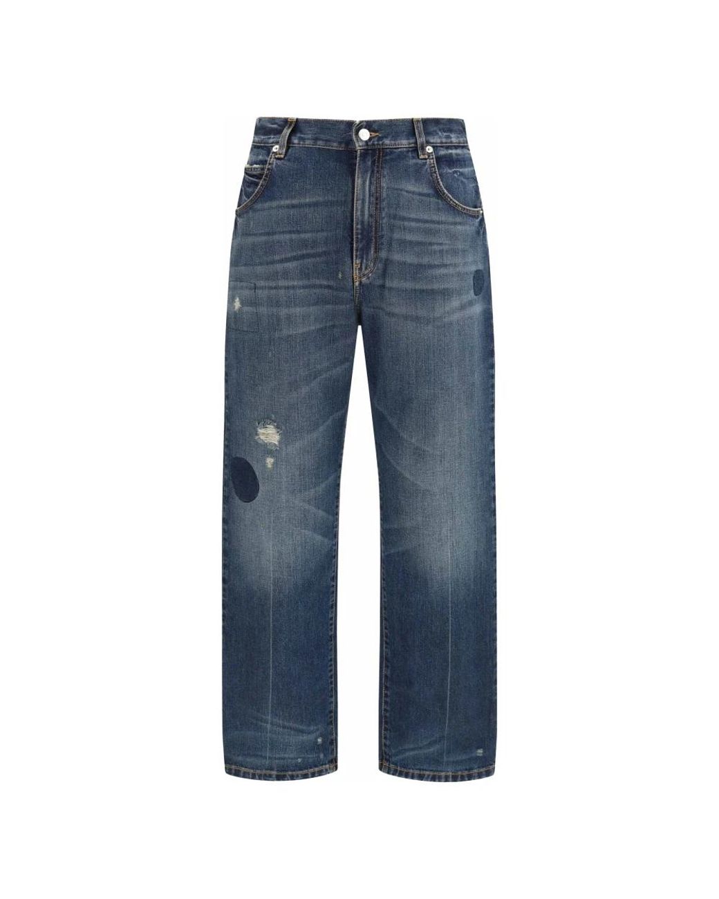 NAMACHEKO Blue Wide Jeans for men