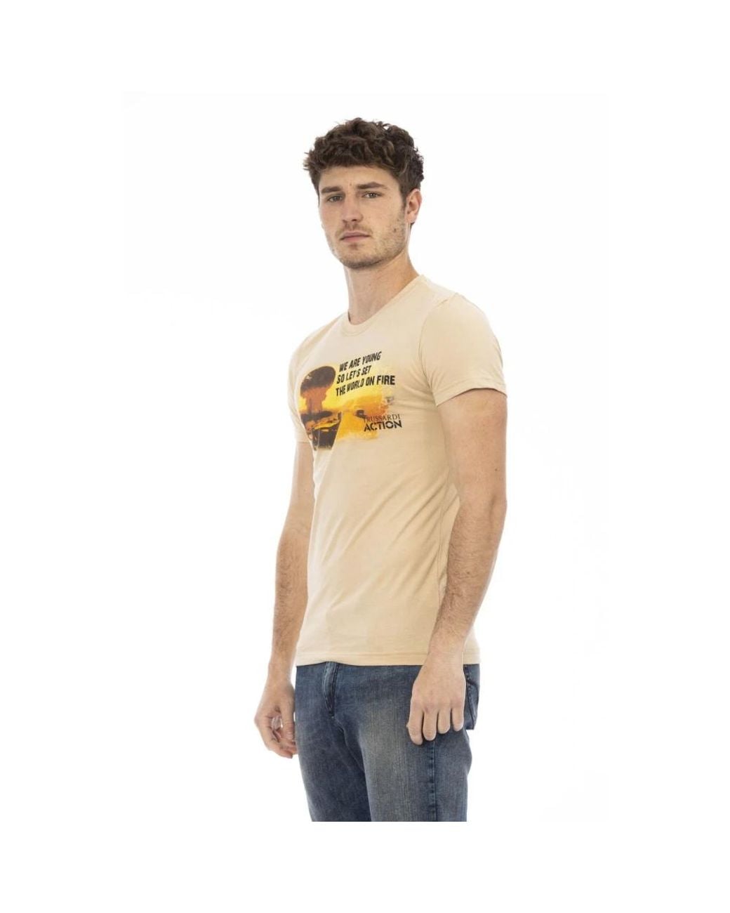 Trussardi Natural T-Shirts for men