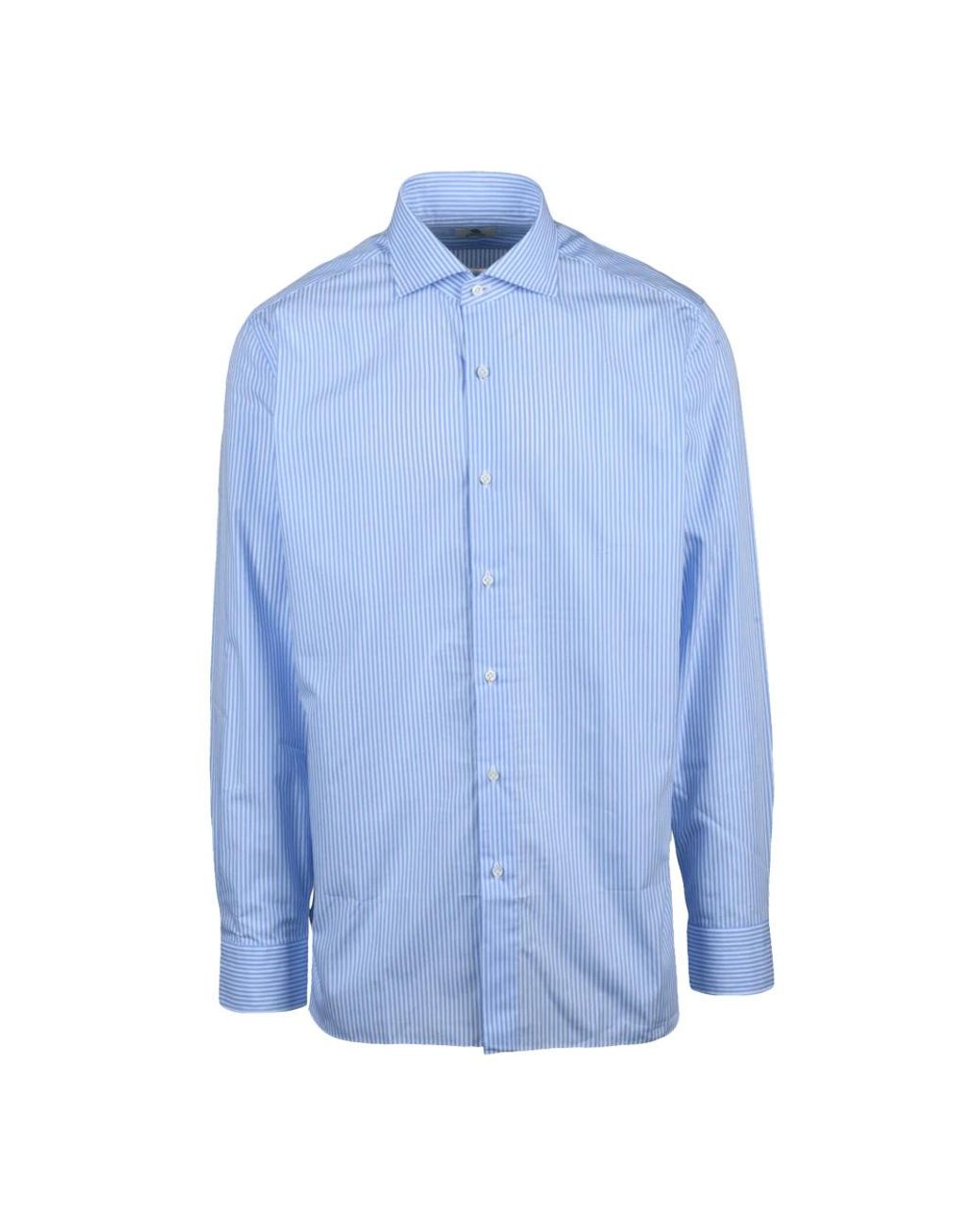 Luigi Borrelli Napoli Blue Formal Shirts for men