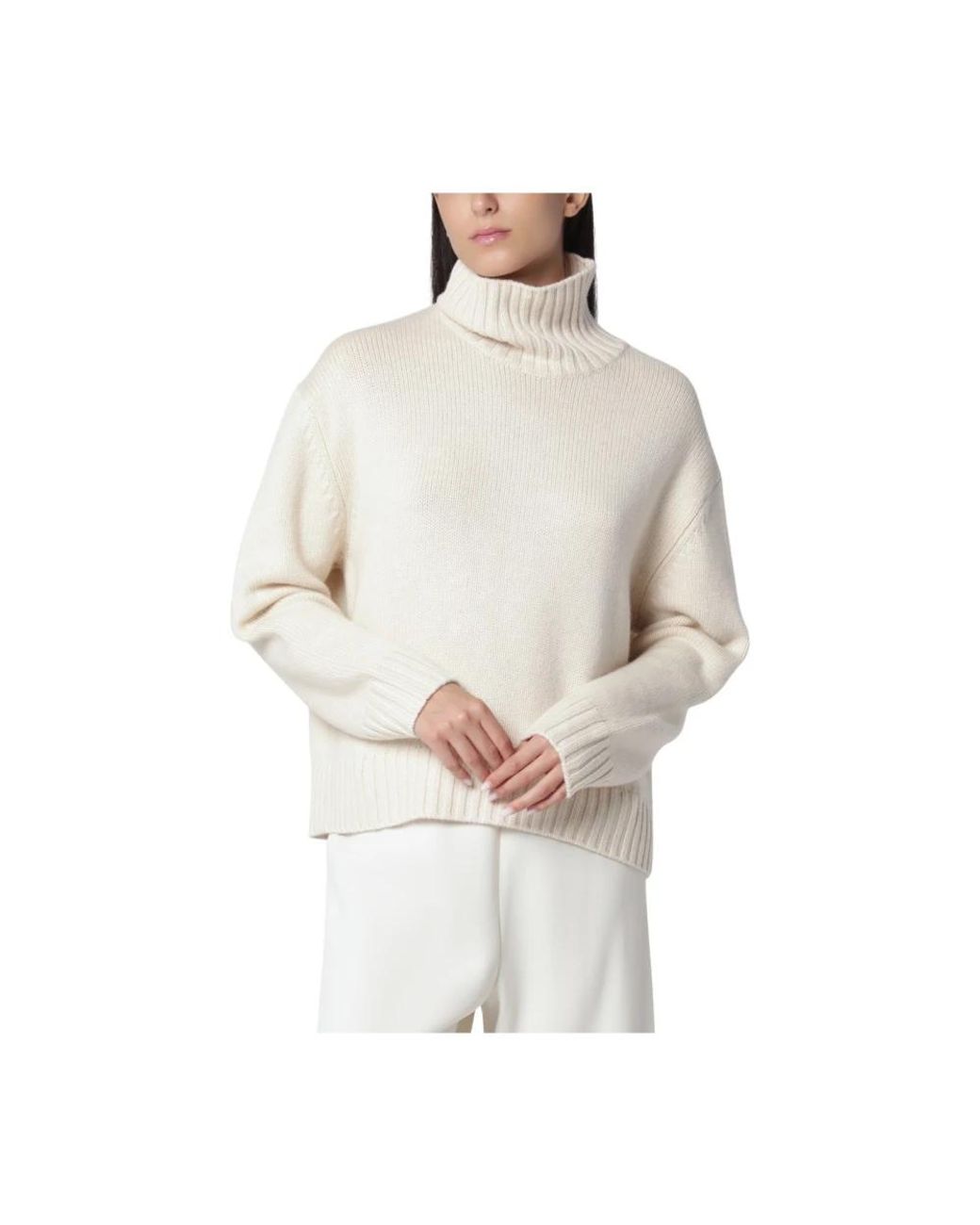 Almala White Turtlenecks