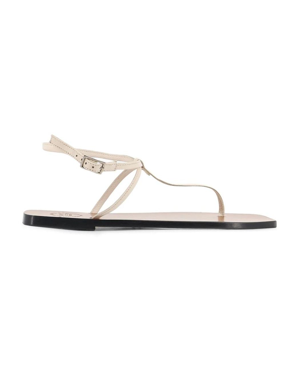 Atp Atelier White Flat Sandals