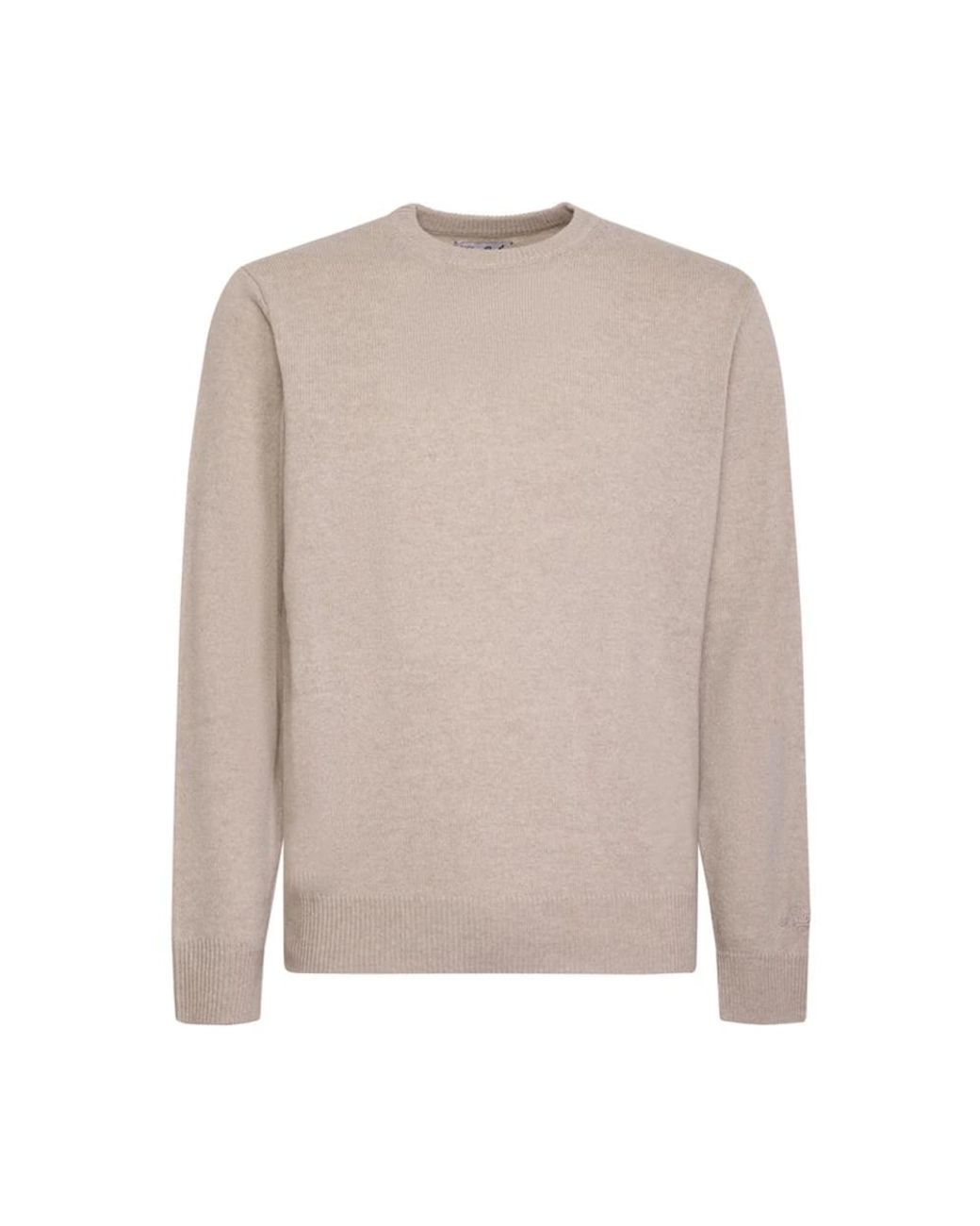 Mc2 Saint Barth Gray Round-Neck Knitwear for men