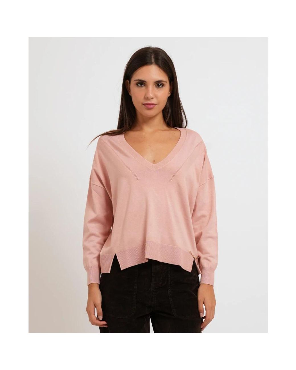 GAUDI Pink V-Neck Knitwear