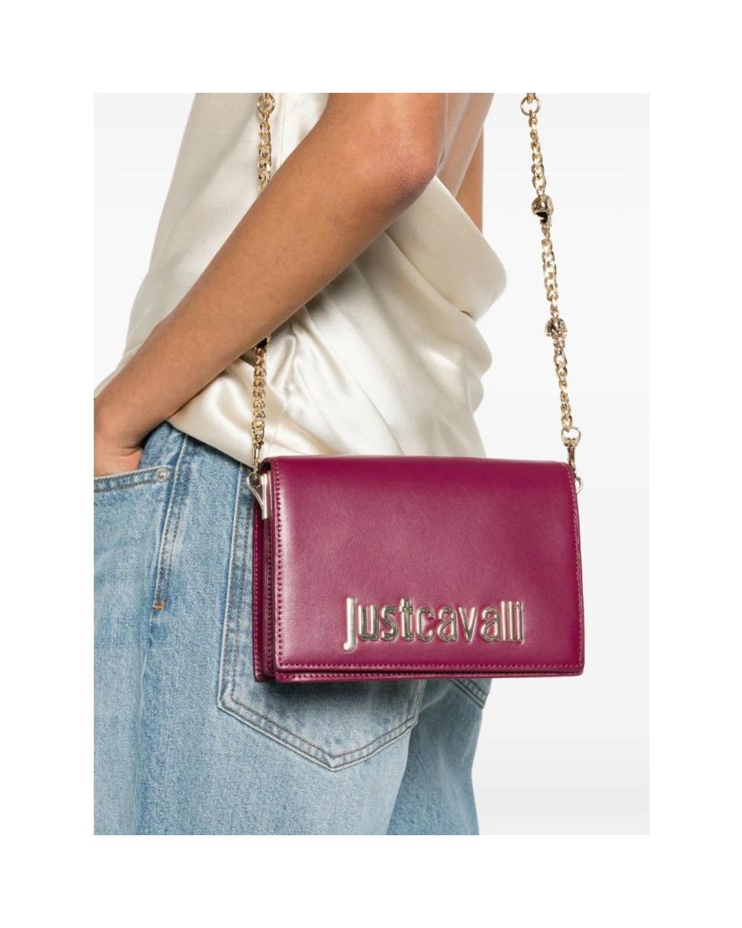 Just Cavalli Purple Cross Body Bags