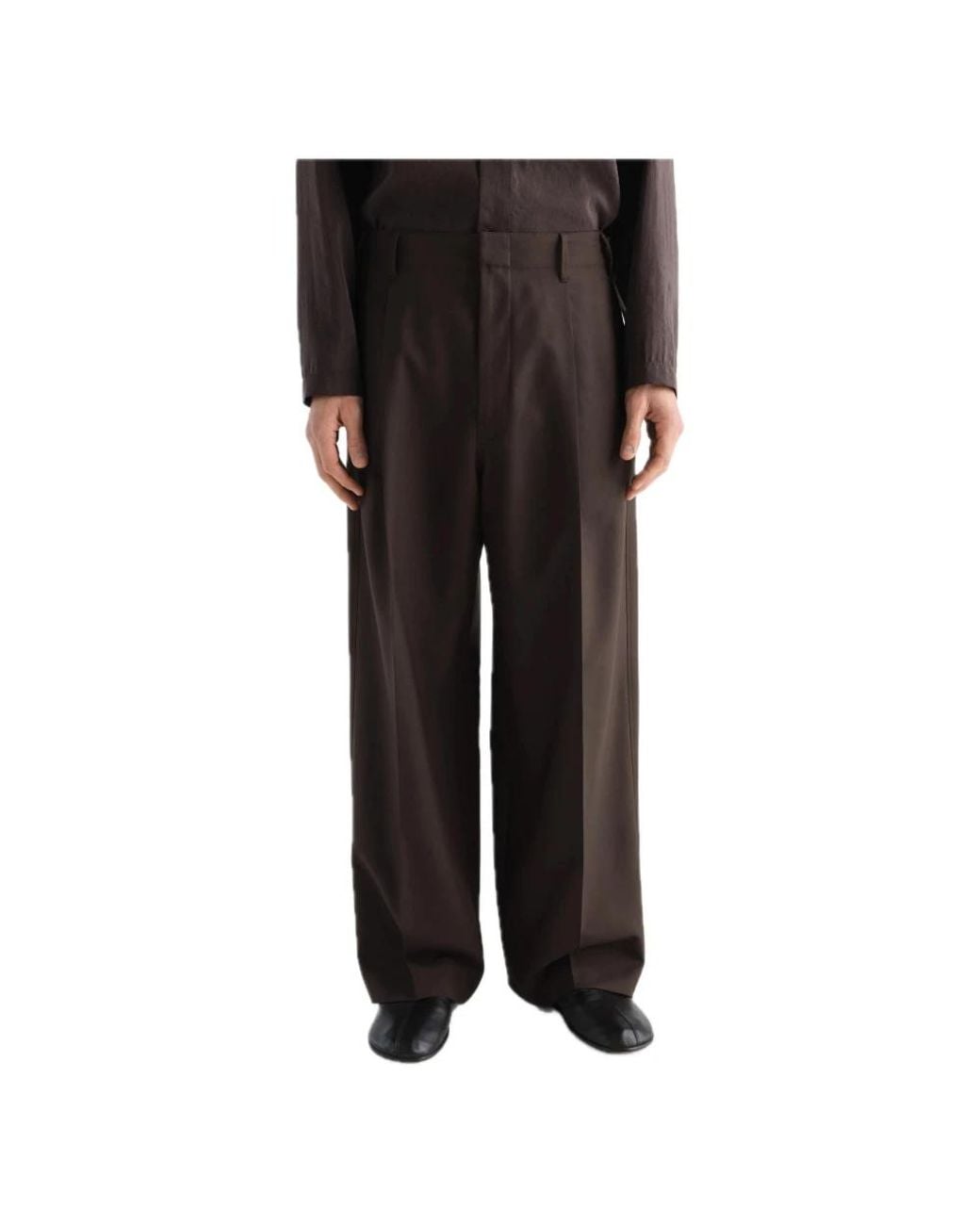Lemaire Gray Wide Trousers for men