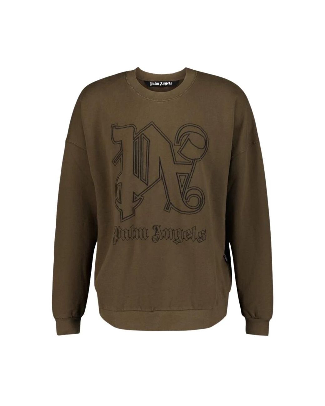 Palm Angels Green Sweatshirts for men