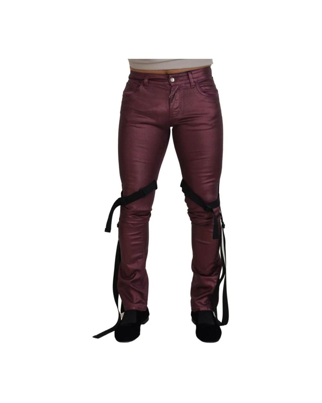 Dolce & Gabbana Purple Skinny Trousers for men