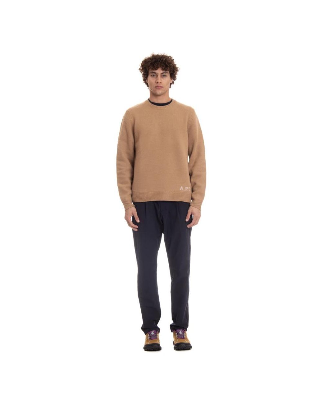 A.P.C. Natural Round-Neck Knitwear for men