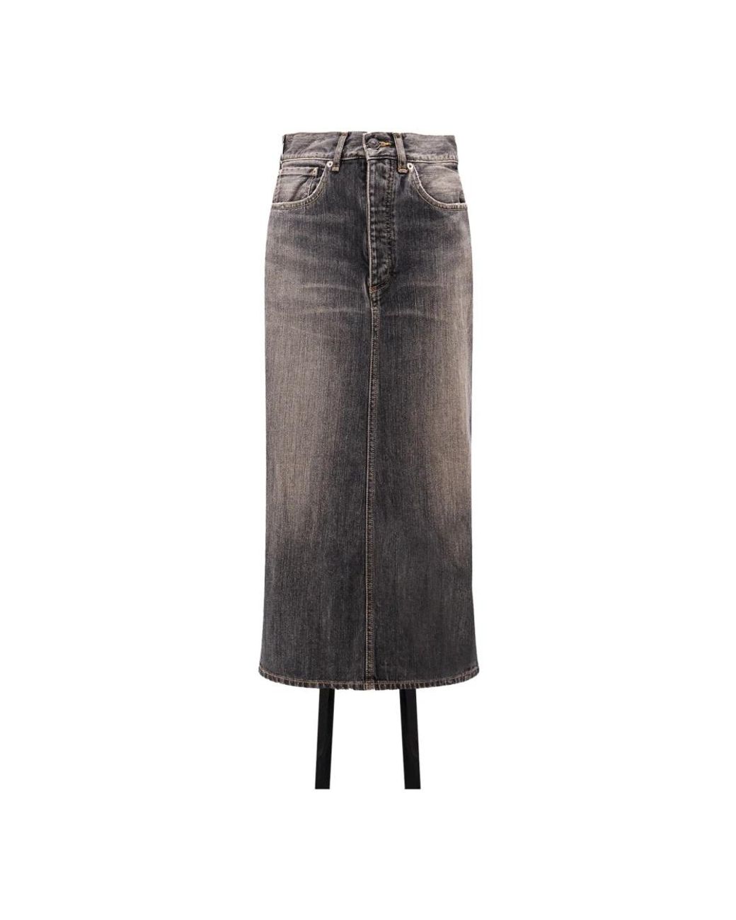Balenciaga Gray Denim Skirts