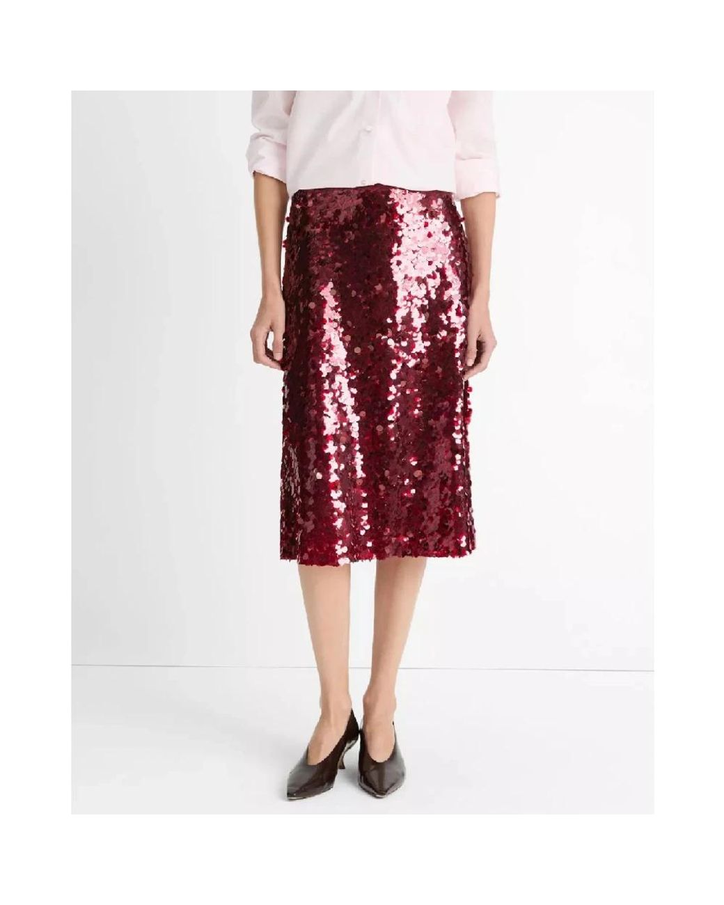 Vince Red Midi Skirts