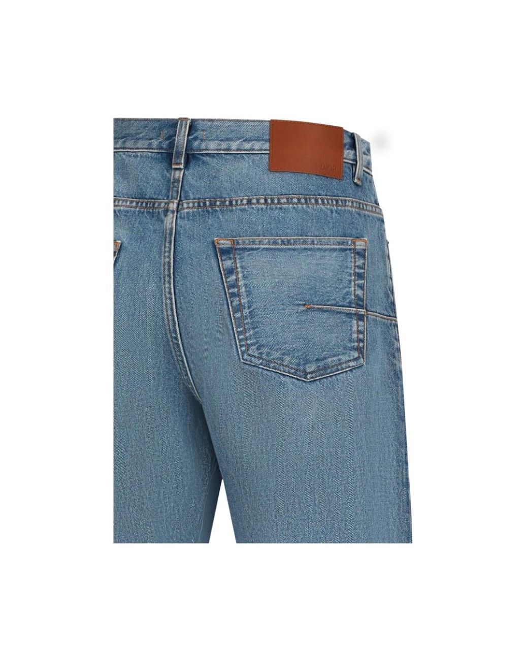 Dior Blue Wide Jeans for men