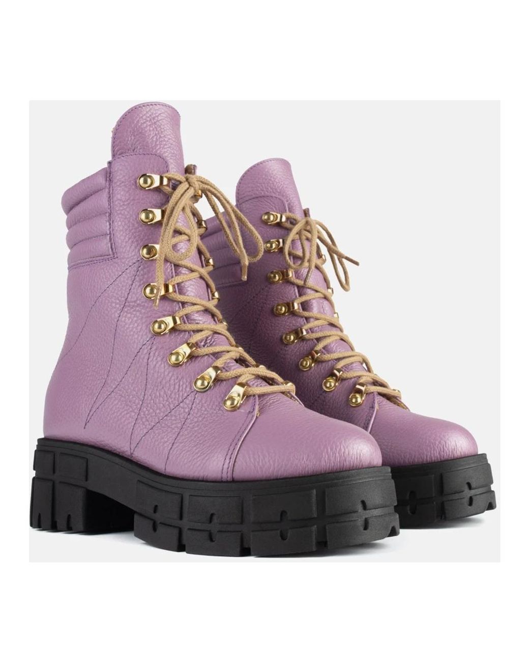 L37 Purple Schnürstiefel