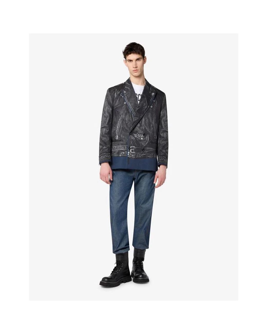 Moschino Blue Light Jackets for men