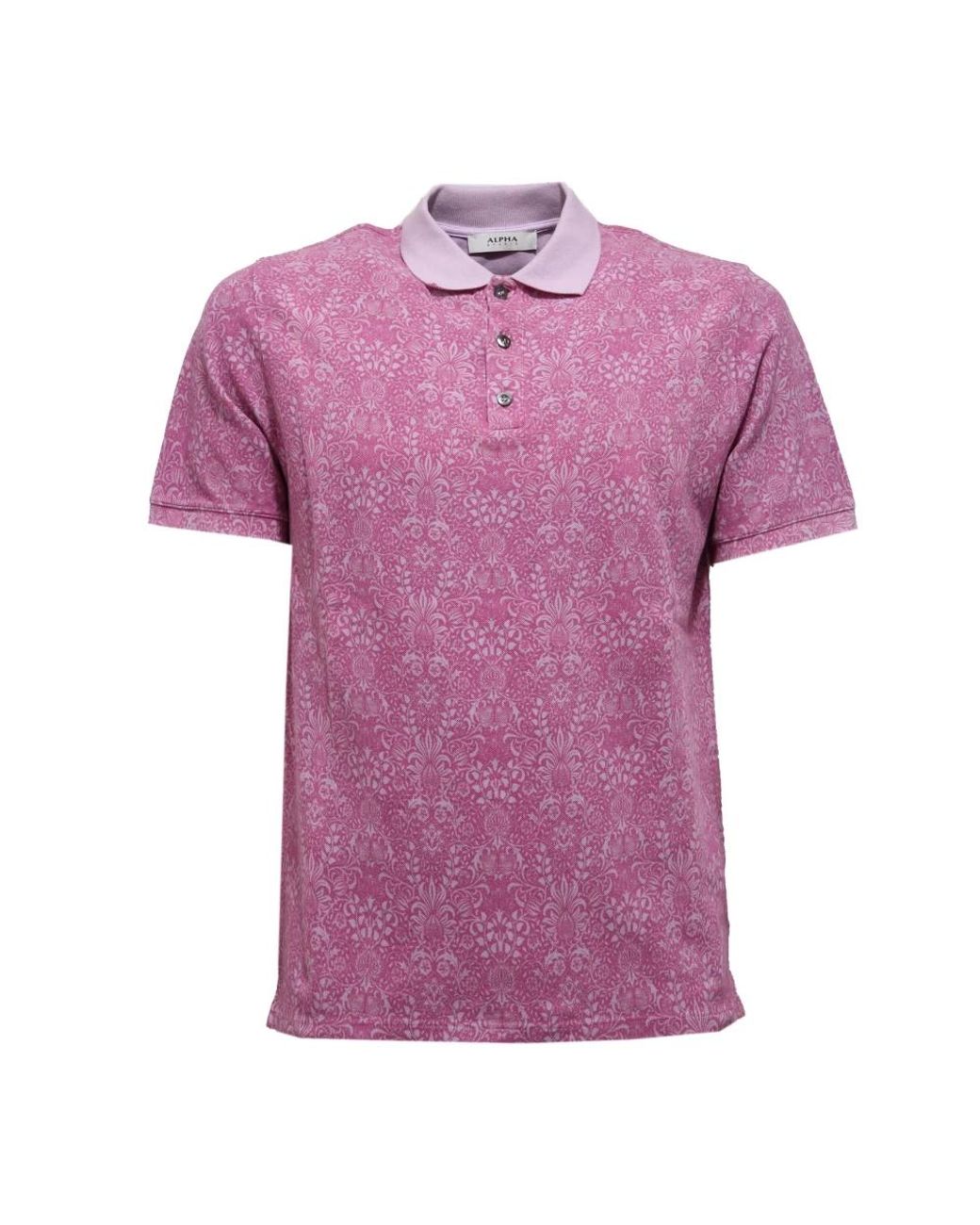 Alpha Studio Tops ,Paars ,Katoen Geverfd Katoenen T-Shirt in het Purple voor heren