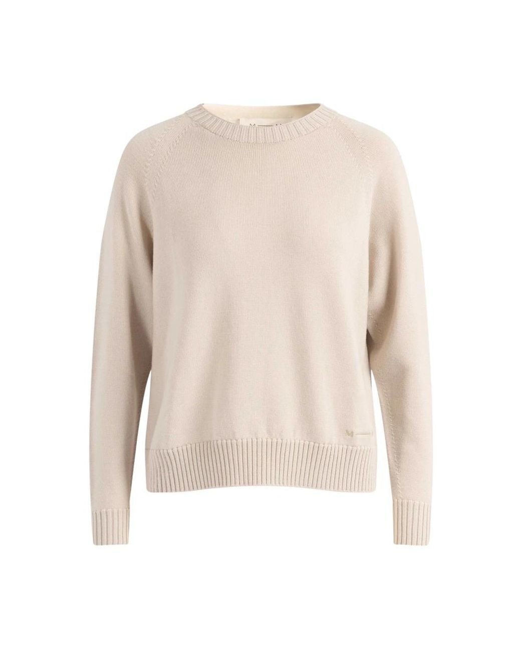Max Mara Natural Round-Neck Knitwear