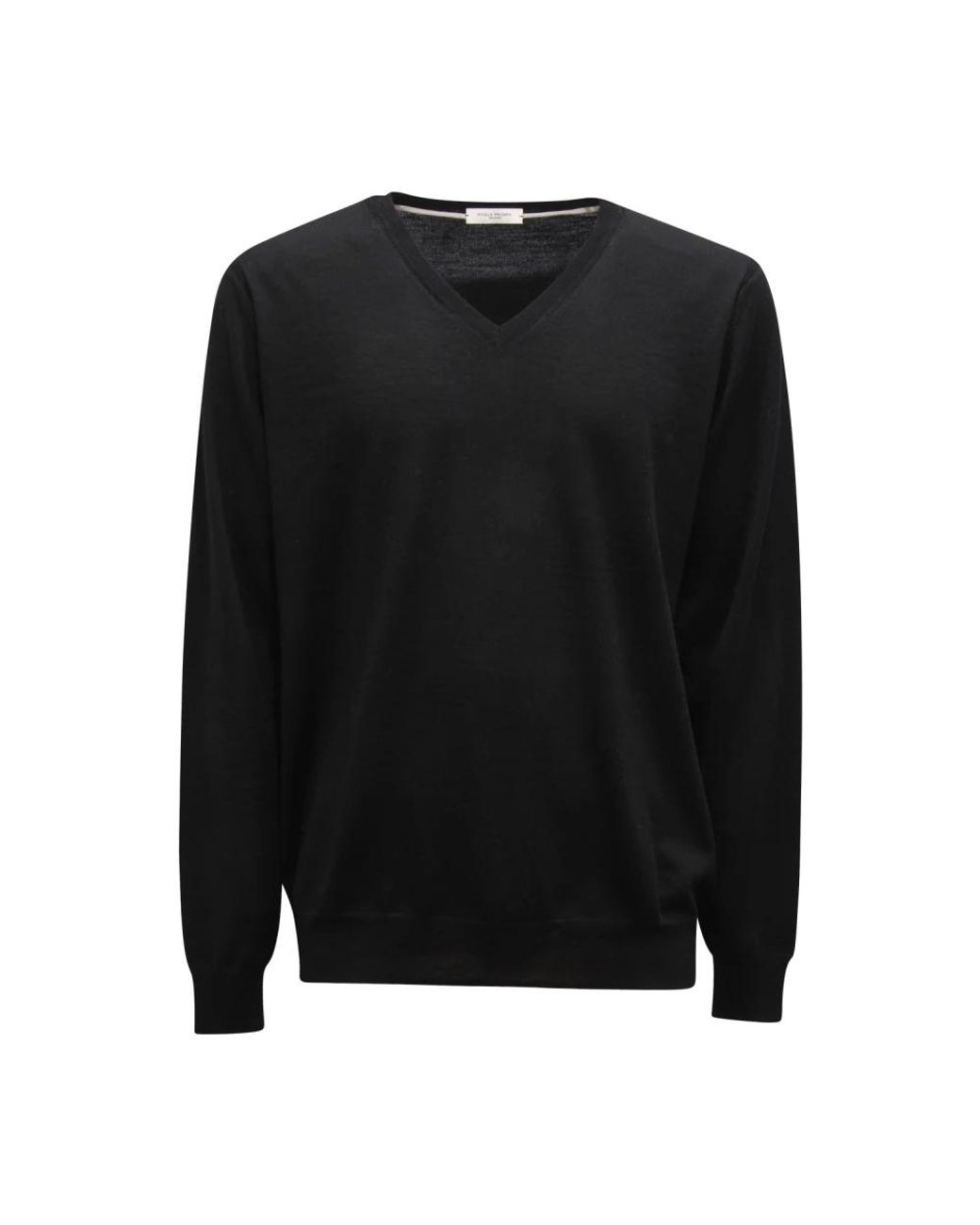 Paolo Pecora Black Round-Neck Knitwear for men
